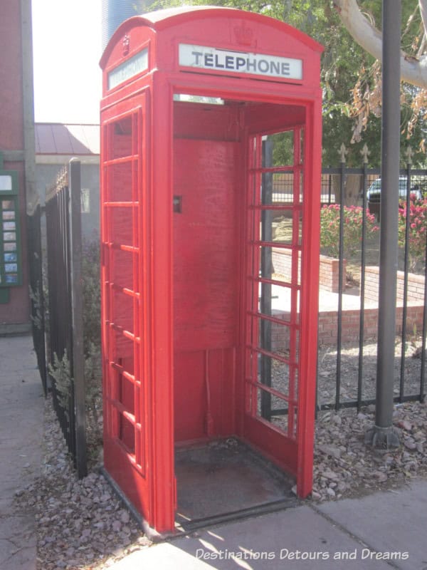 Red British phone booth