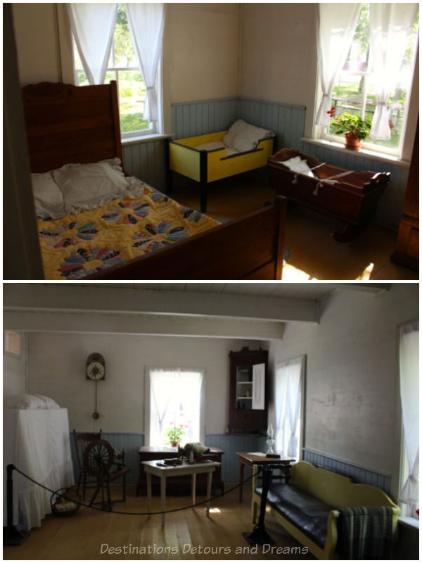 Sitting room and bedroom in an 1890s Mennonite house