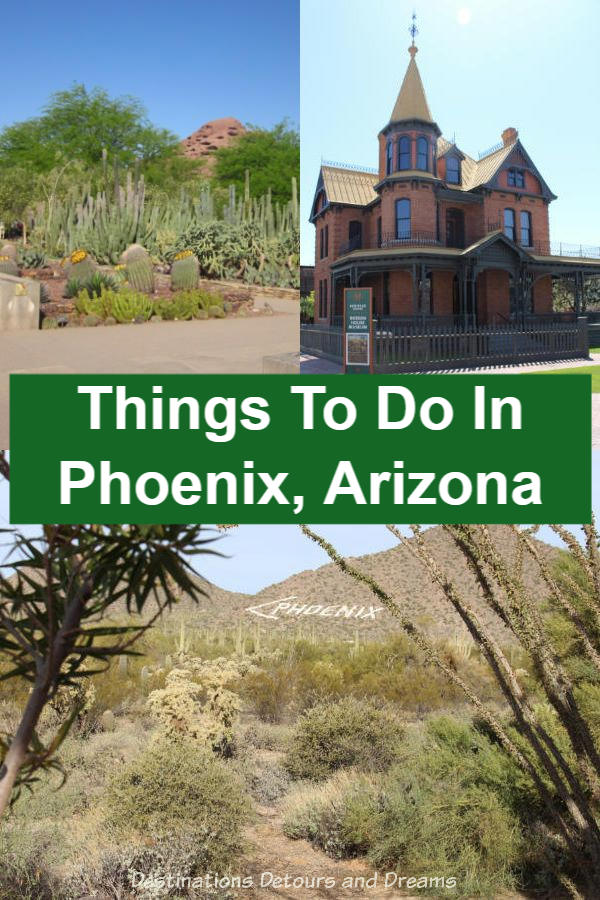 Ten Things To Do In Phoenix, Arizona: Top attractions in Phoenix - Desert Botanical Garden, Heard Museum, Pueblo Grande, Art Museum, Musical Instrument Museum, Papago Park, Roosevelt Row Arts District, South Mountain, Rosson House, Zoo, and more bonus attractions