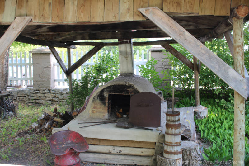 Outdoor clay oven at a heritage museum