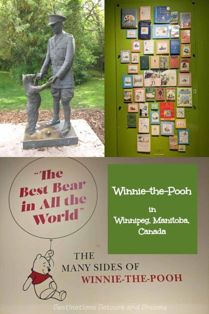 A statue and gallery honour Winnie-the-Pooh's connection to Winnipeg, Manitoba, Canada
