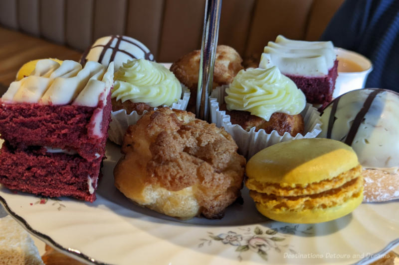 Selection of sweets at French afternoon tea