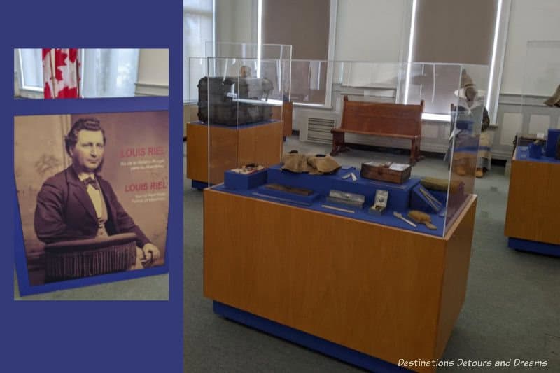 Room with museum display cases