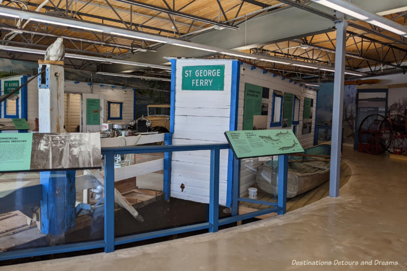 Old ferry inside a museum