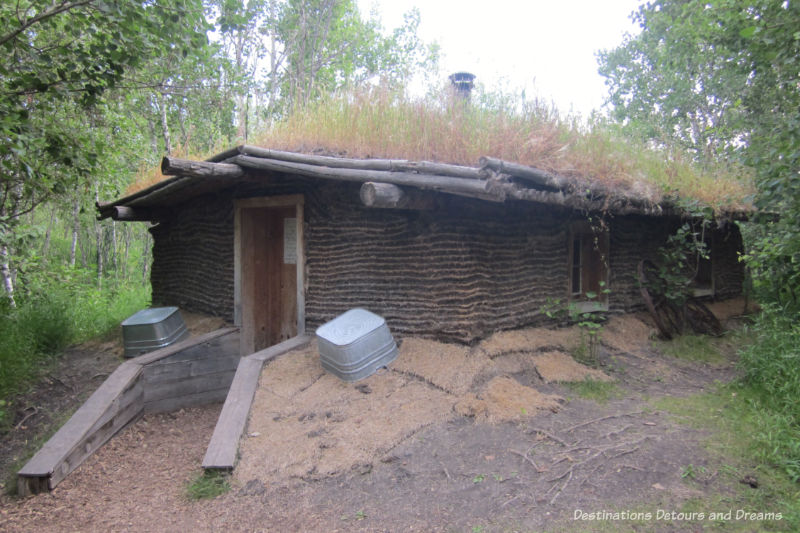 Sod house on display in a nature preserve