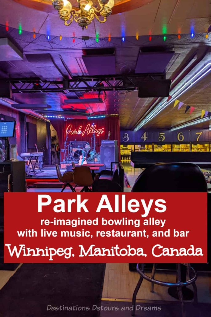 Park Alleys - Re-imagined bowling alley in Winnipeg, Manitoba, Canada is also a live music venue, restaurant, and bar